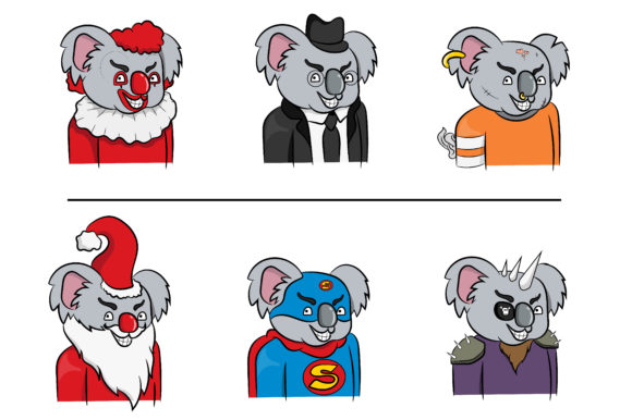 Download Crazy Koala NFT Cartoon Character Animal - Premium Resources