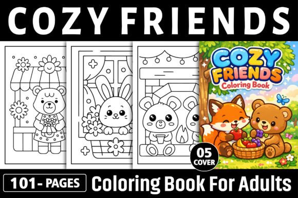 Download Cozy Friends Coloring Pages for Adults - Cozy friends Collection