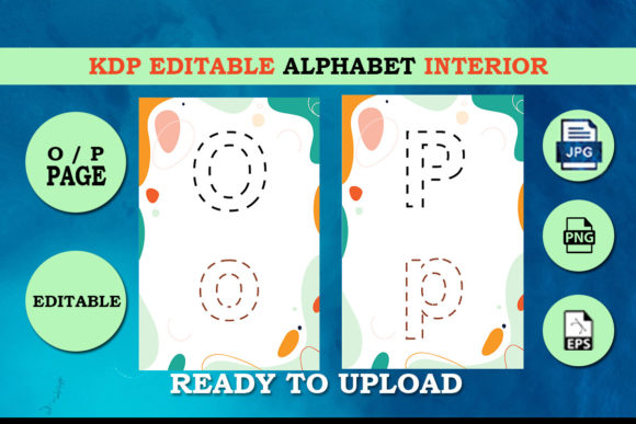 Download KDP Interior Alphabet Tracing Letter O/P - Premium Bundle