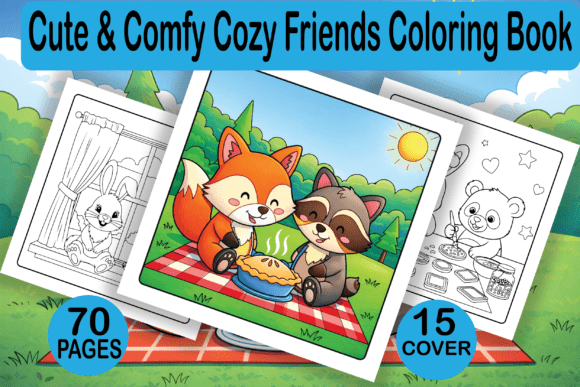 Download Cute &amp; Comfy Cozy Friends Coloring Book - Cozy friends Collection