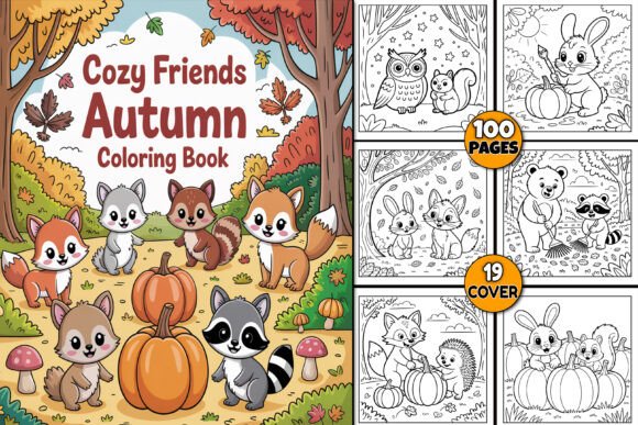 Download Cozy Friends Autumn Coloring Book - Cozy friends Collection