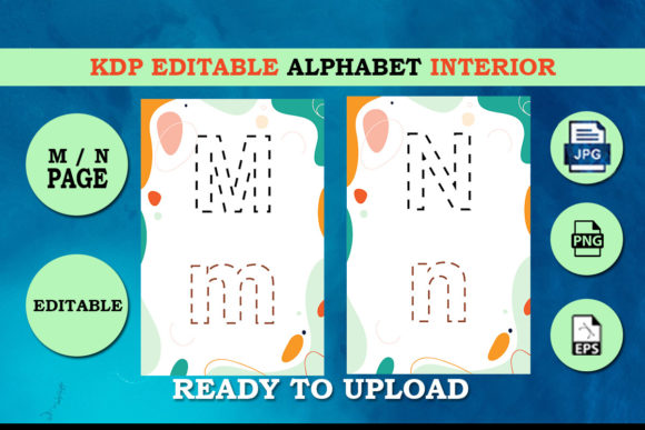 Download KDP Interior Alphabet Tracing Letter M/N - Premium Bundle
