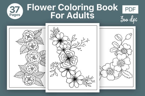 Download Flowers Coloring Low Content Book - Low content book Collection