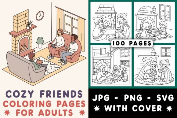 Download Cozy Friends Coloring Pages for Adults - Cozy friends Collection