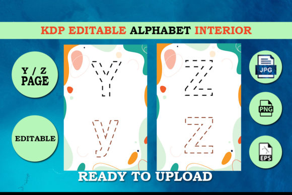 Download KDP Interior Alphabet Tracing Letter Y/Z - Premium Resources
