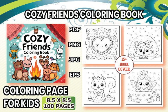 Download Cozy Friends Bold and Easy Coloring Book - Cozy friends bold and easy coloring book Collection