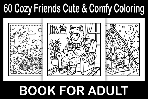 Download Cozy Friends Cute &amp; Comfy Coloring Pages - Cozy friends Collection