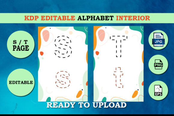 Download KDP Interior Alphabet Tracing Letter S/T - Premium Resources
